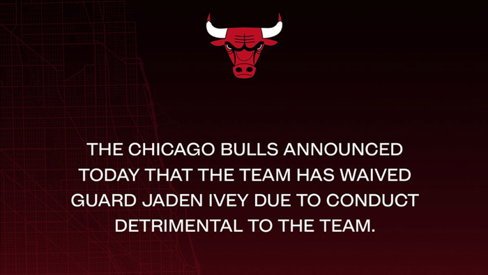 芝加哥公牛裁掉杰登-艾维 言论不当遭联盟处罚
