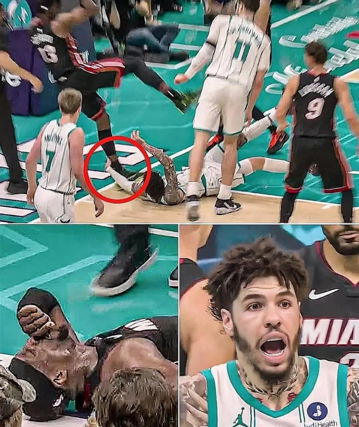 三球鲍尔抓伤阿德巴约致其退场 热火季后赛梦碎